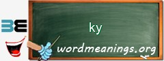 WordMeaning blackboard for ky